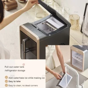 ⏰Today Only RM19.9⏰Ice Cube Maker Small Office Fully Automatic Ice Maker Home MINI Portable 15KG Mini Ice Maker Pencipta kub ais