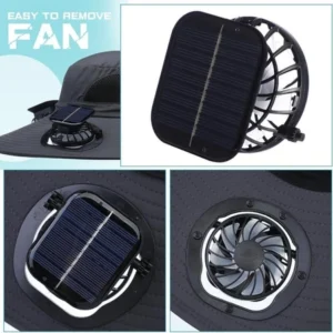 ⏰Today Only RM5.9⏰SHANRONG Sun Hat with Solar Fan, USB Recharging 2 Solar Fan Wide Brim Sun Hat, Convenient Solar Powered Breathable Adjustable Sun